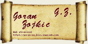 Goran Zojkić vizit kartica